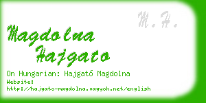 magdolna hajgato business card